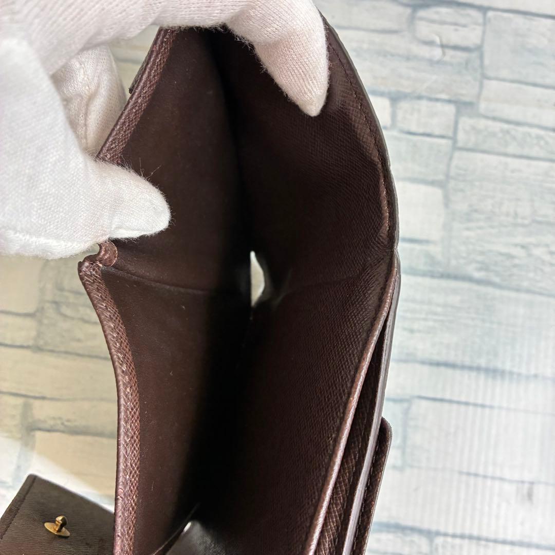 美品　50 LOUIS VUITTON ルイヴィトン ダミエ 2つ折り　Ｗホック