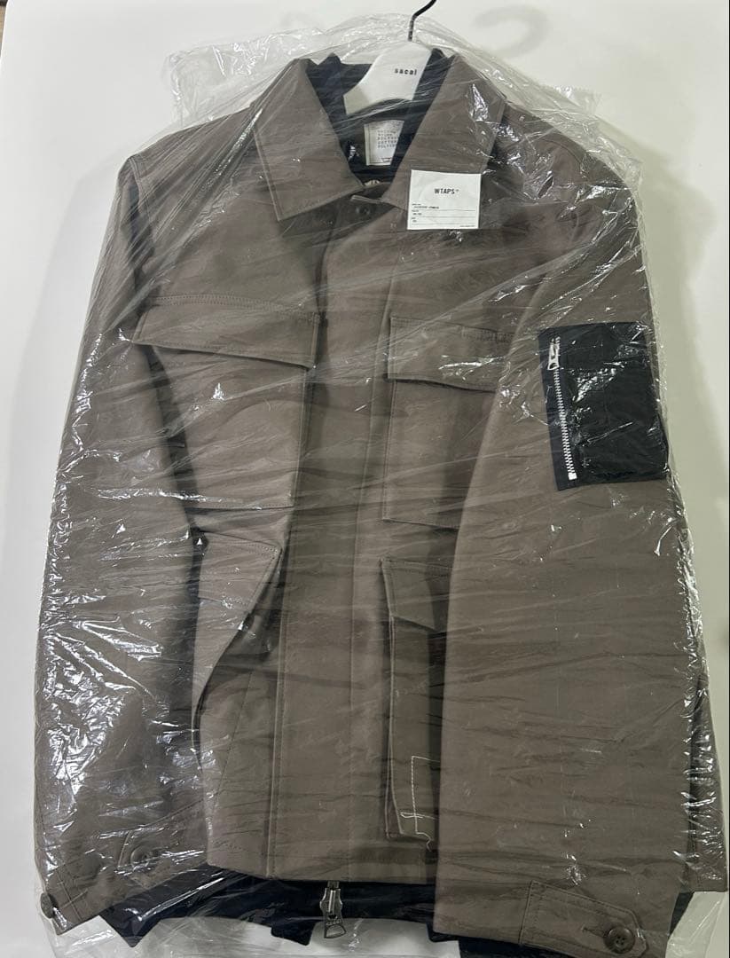 ジャケット・アウター WTAPS x sacai Cotton Back Satin Jacket