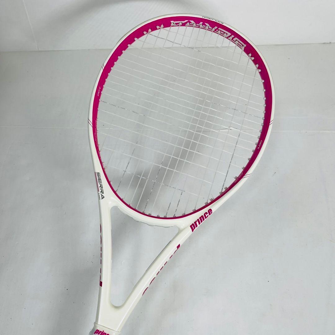 【極美品】Prince SIERRA 100 ピンク&ホワイトテニスラケット