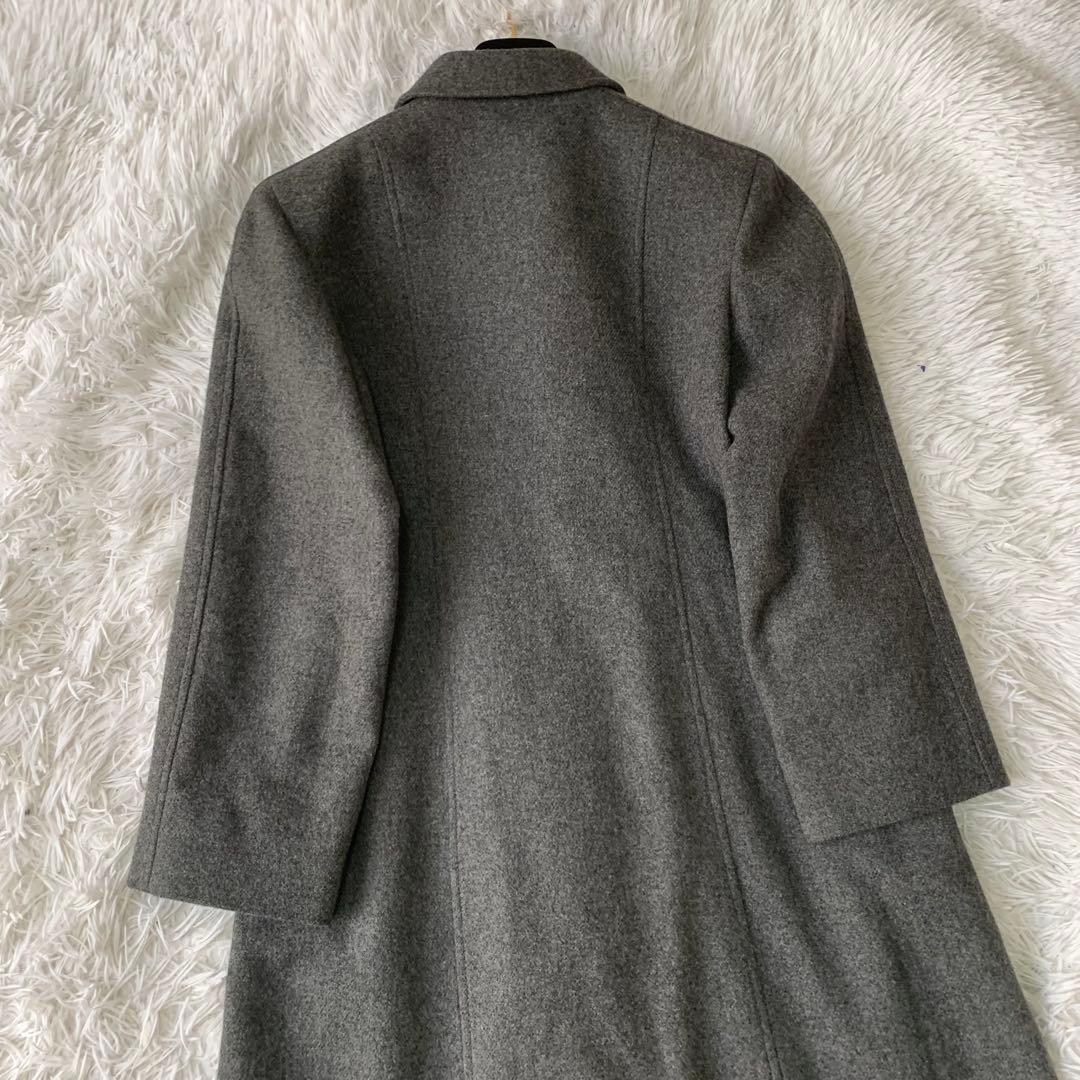 Leilian ウールカシミヤ ダブル ロングコート Aライン 11号 アウター