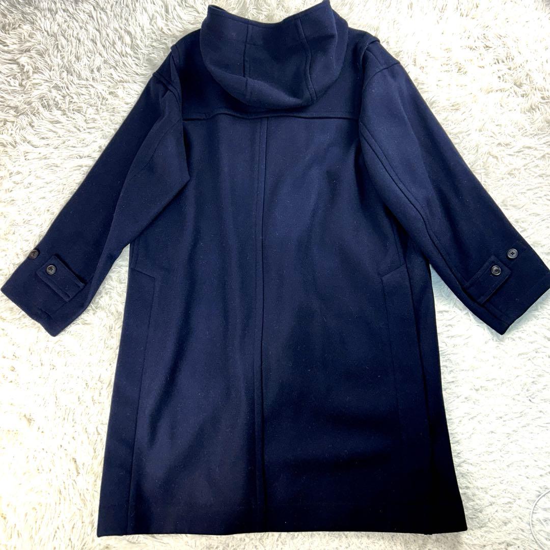 【美品・大きめL】UNIQLO+J　オーバーサイズダッフルコート　ネイビー