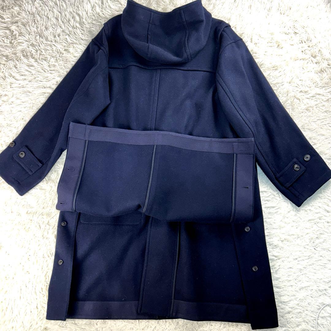 【美品・大きめL】UNIQLO+J　オーバーサイズダッフルコート　ネイビー