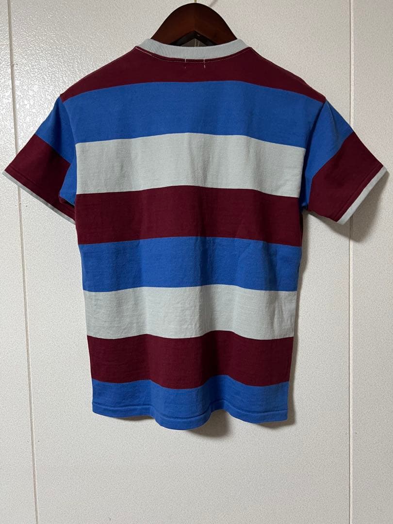 トップス butcher products WIDE STRIPED TEE 42