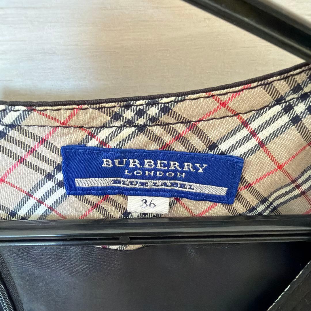 BURBERRY ブラック ひざ丈ワンピース 36