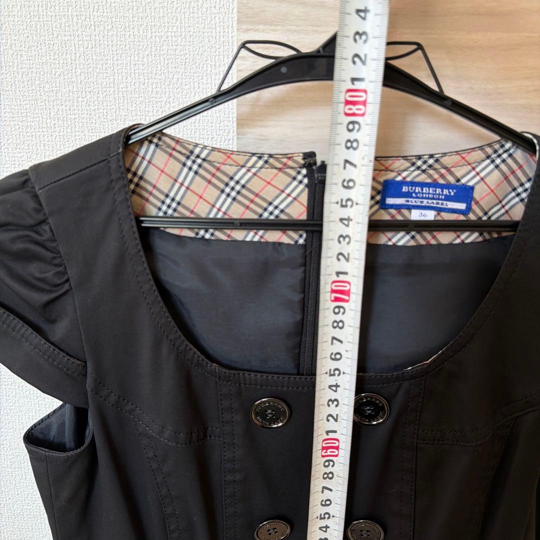 BURBERRY ブラック ひざ丈ワンピース 36
