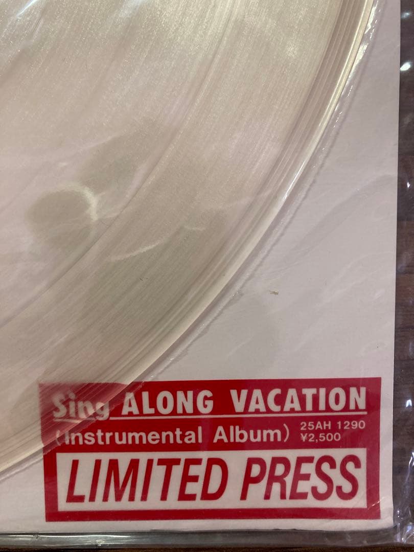 プレミア　大瀧詠一 Sing ALONG VACATION 限定一万枚クリア盤