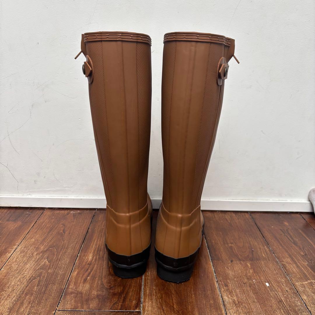 【美品】HUNTER ハンターラバーブーツUK8JP27cmキャメル長靴