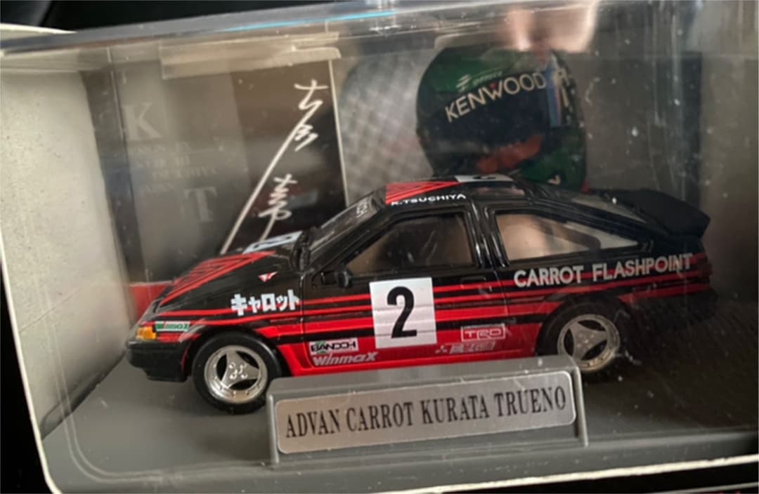 MTECH アドバンキャロット倉田トレノ　AE86土屋圭市　1:43❣️