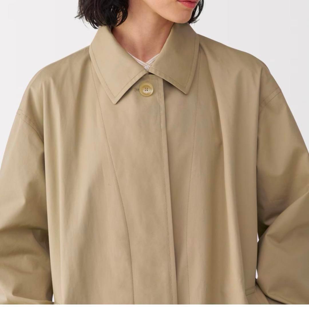 無印良品　MUJI Labo 高密度コットンシングルブレストコート M ベージュ