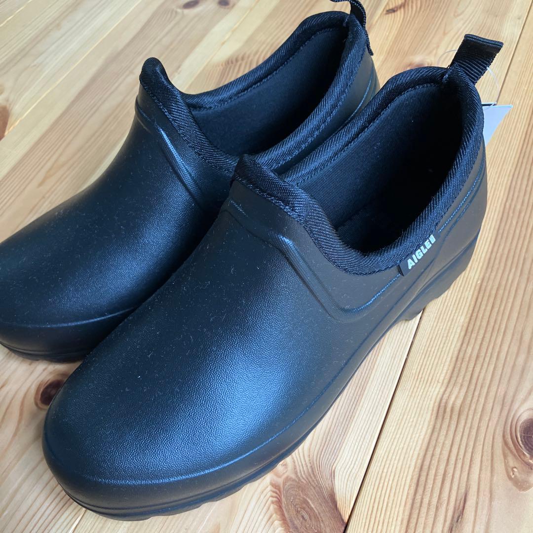 Aigle ブラック ショートレインブーツ