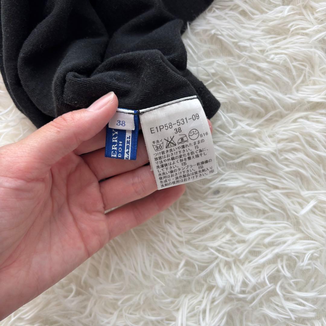 バーバリーブルーレーベル♪リボン付きTシャツ38 M相当
