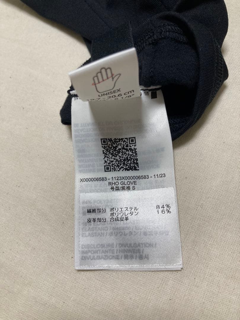 新品ARC'TERYX RHO GLOVE ブラック