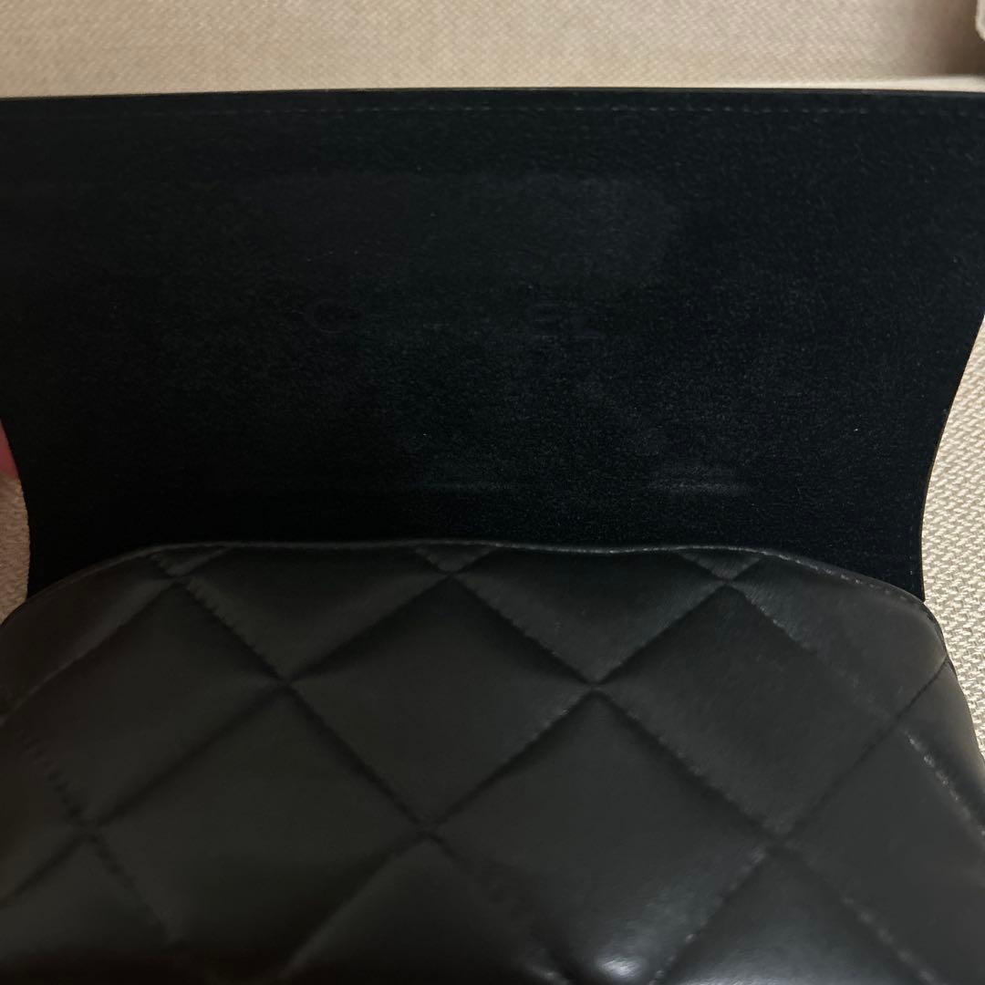 【新品】CHANEL キルティングメガネケース　ブラック