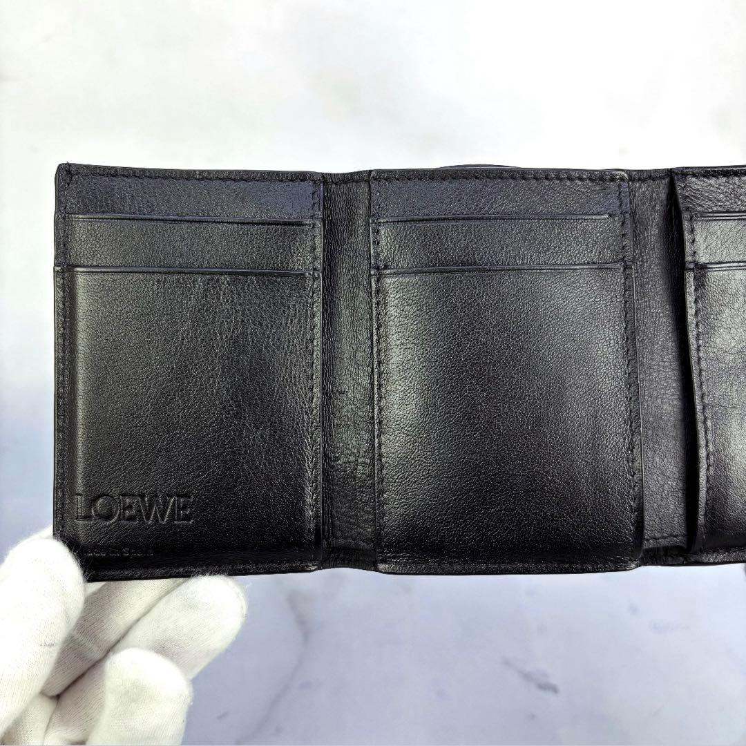 ⭐️極美品⭐️LOEWEアナグラム トライフォールド ウォレット三つ折り財布