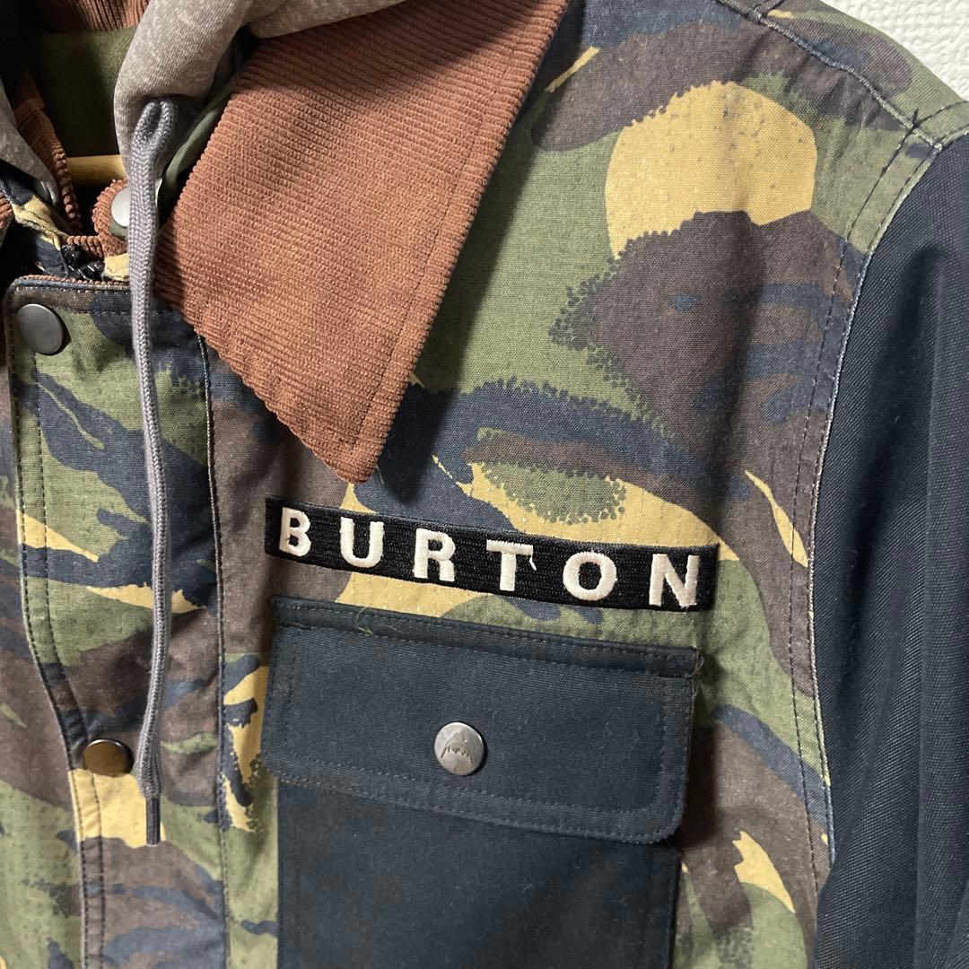BURTON バートン スノボーウェア 迷彩 フード取外可能 S