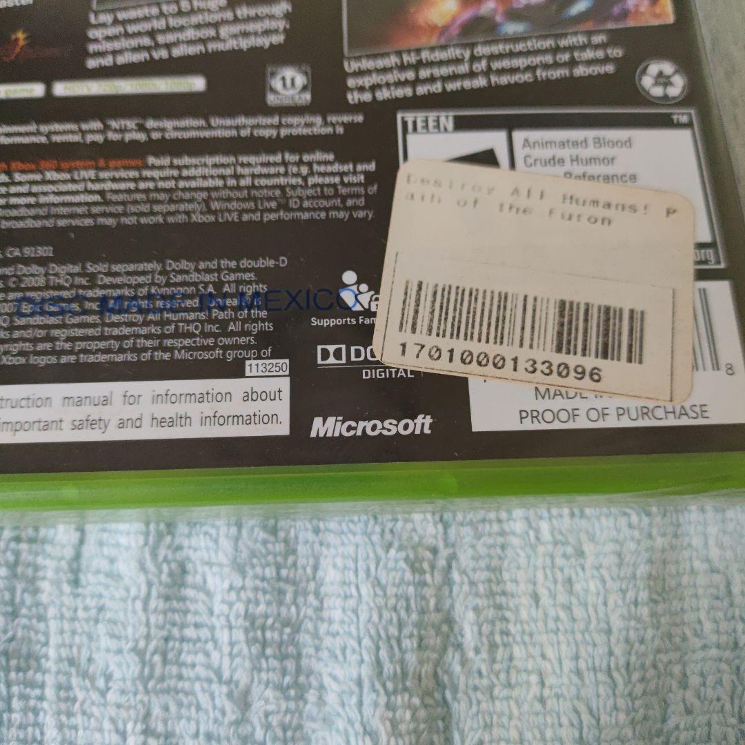 【新品未開封】xbox360 destroy all humans!