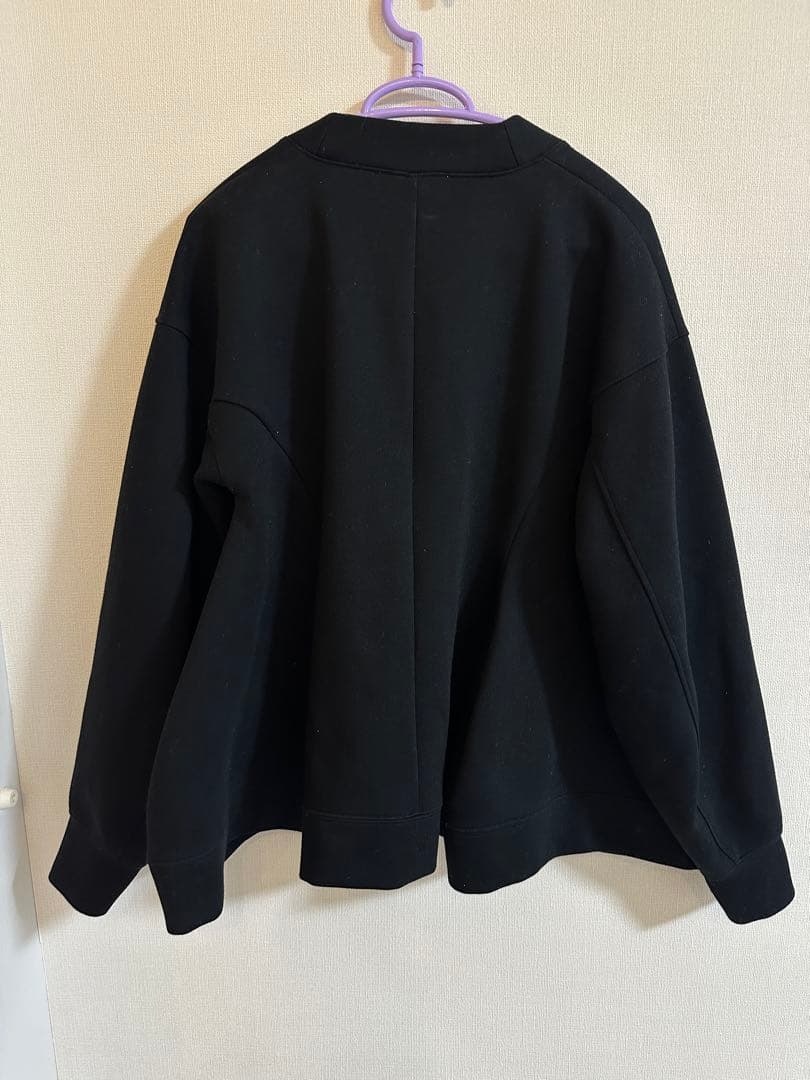curve drape cardigan ブラック　nagonstans
