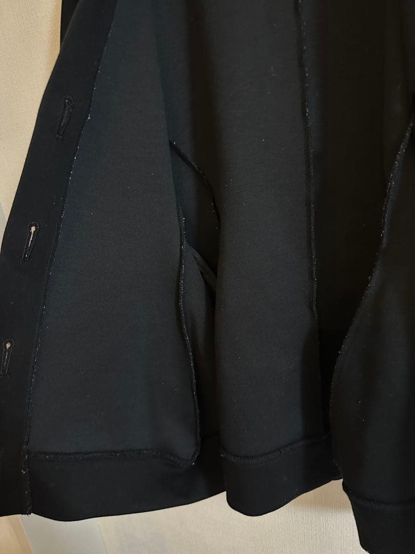 curve drape cardigan ブラック　nagonstans