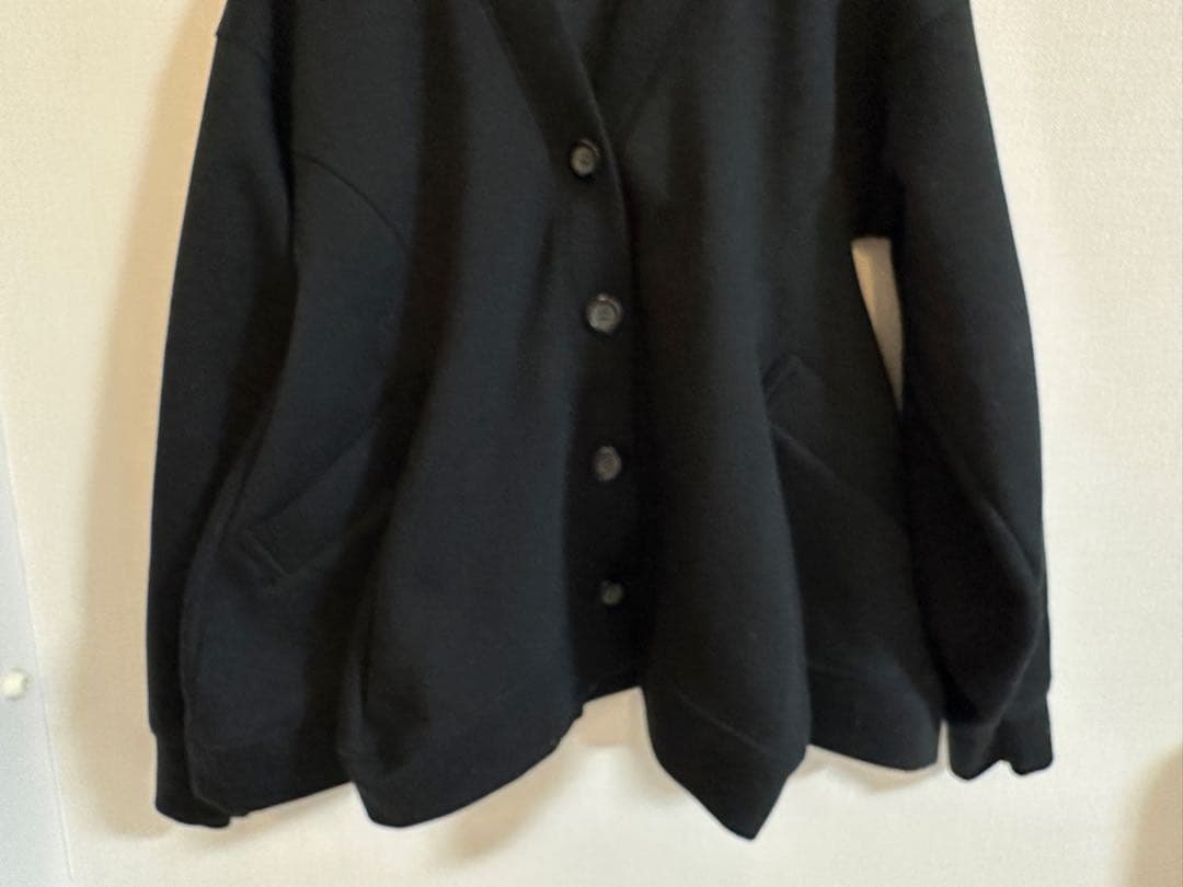 curve drape cardigan ブラック　nagonstans