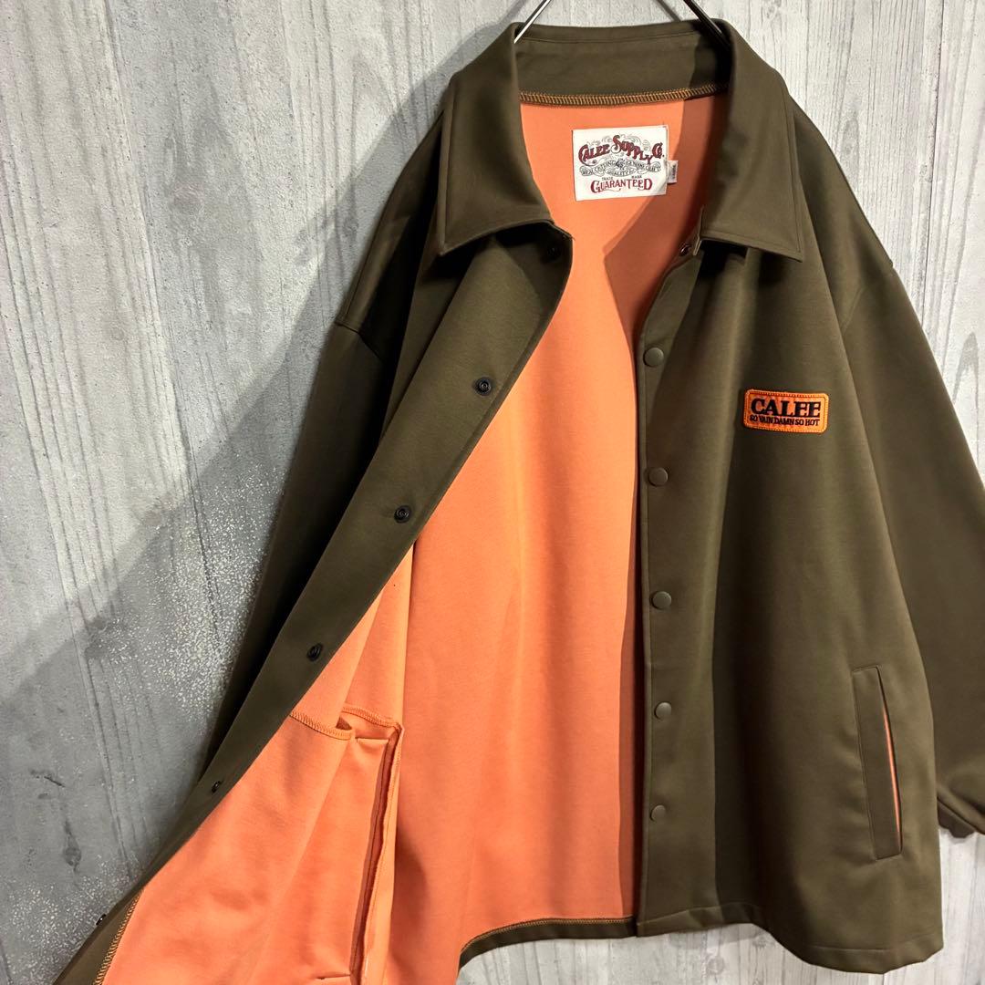 【最高カラー】キャリー　ワッペンロゴ　ボンディングコーチジャケット　L