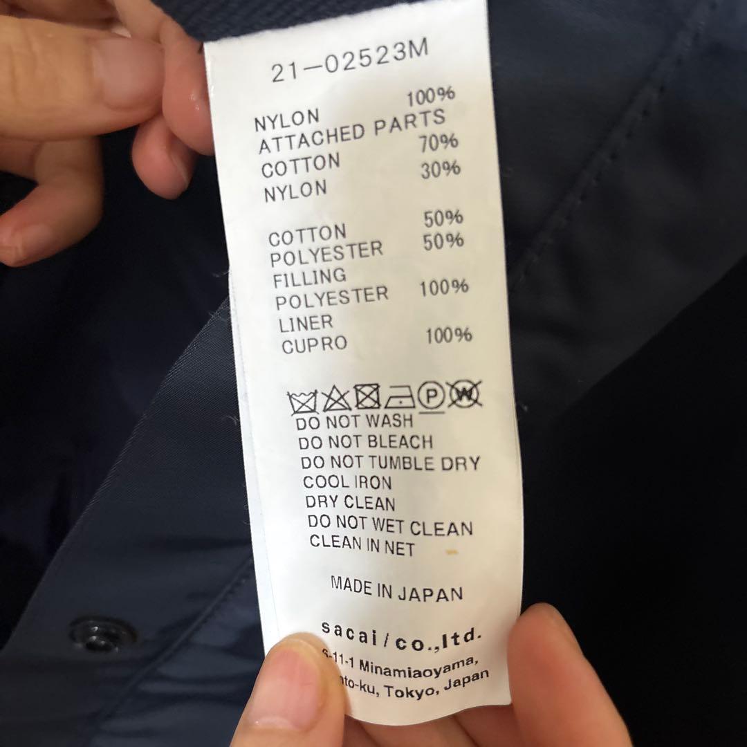 sacai MA-1ジャケット 21-02523M サイズ1 サカイ