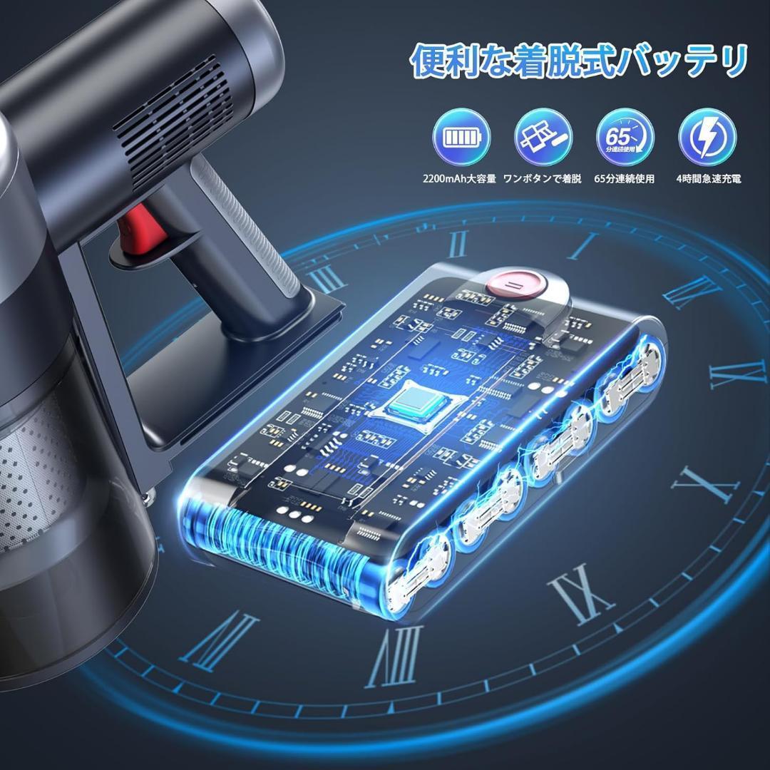 掃除機 コードレス【2026改良進化モデル！75Kpa超強力吸引＆業界軽量設計＆