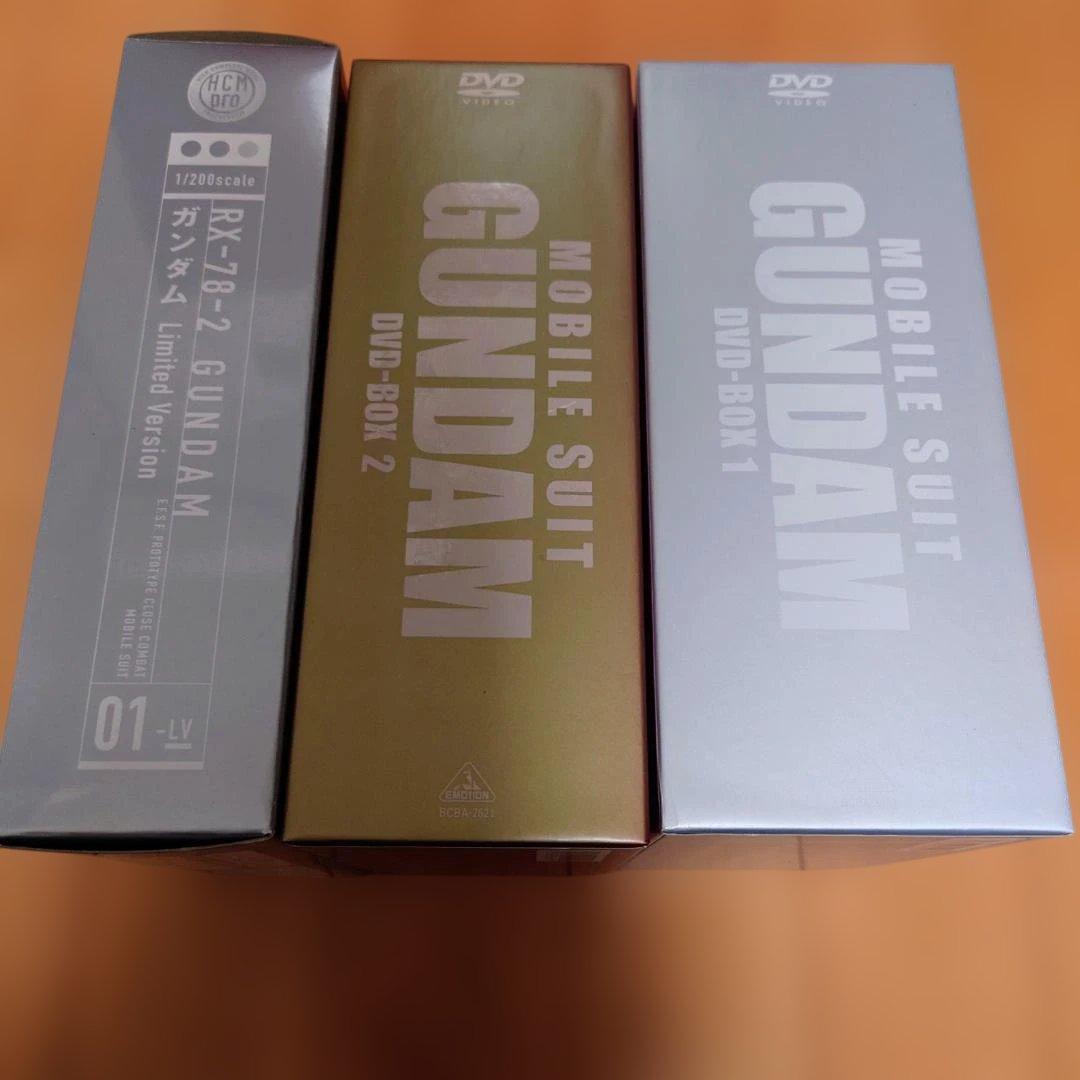 機動戦士ガンダム DVD-BOX 1、DVD-BOX2プラス+フィギュア