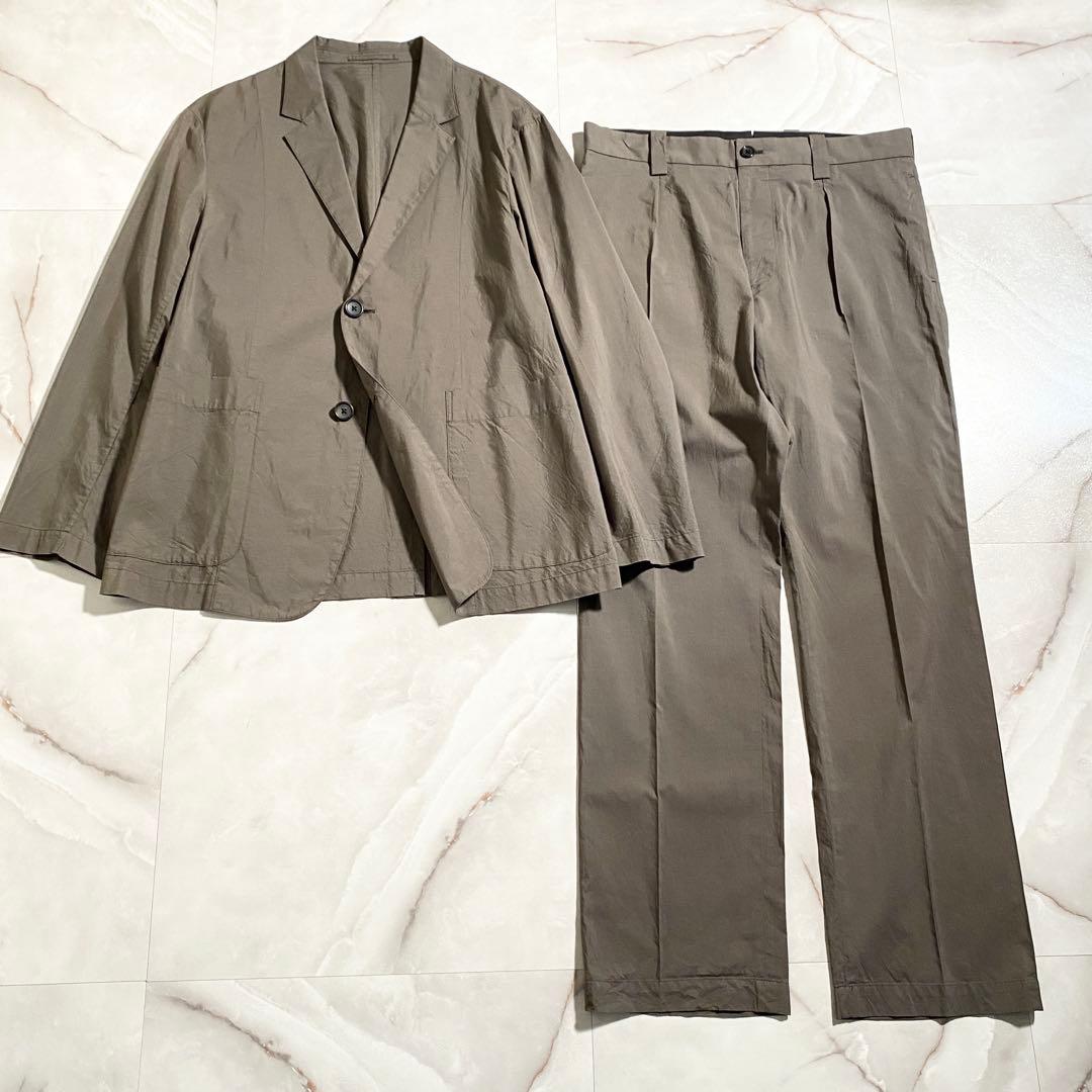 T18912 美品 マーガレットハウエル 20SS 綿絹ポプリンセットアップL