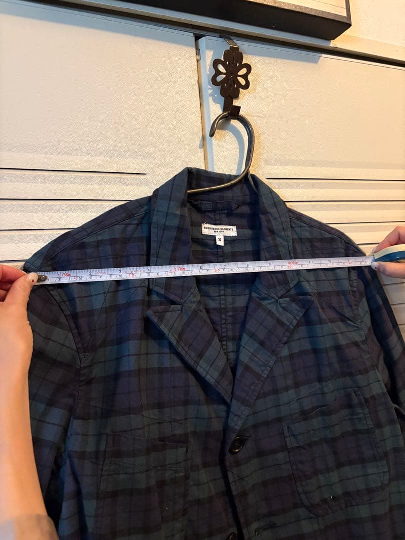 ENGINEERED GARMENTS チェック柄テーラードジャケット S