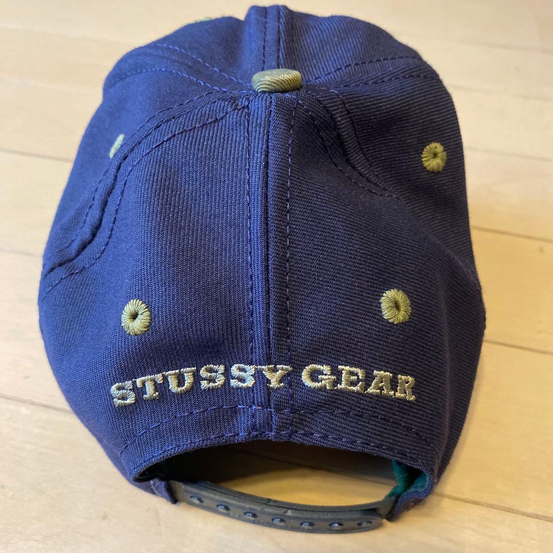 OLD STUSSY GEAR ベースボールキャップ ネイビー
