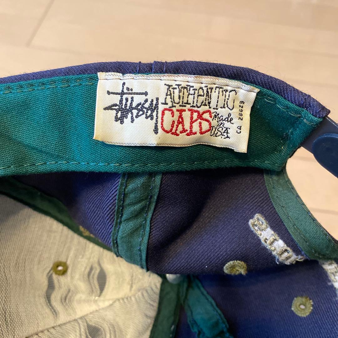 OLD STUSSY GEAR ベースボールキャップ ネイビー