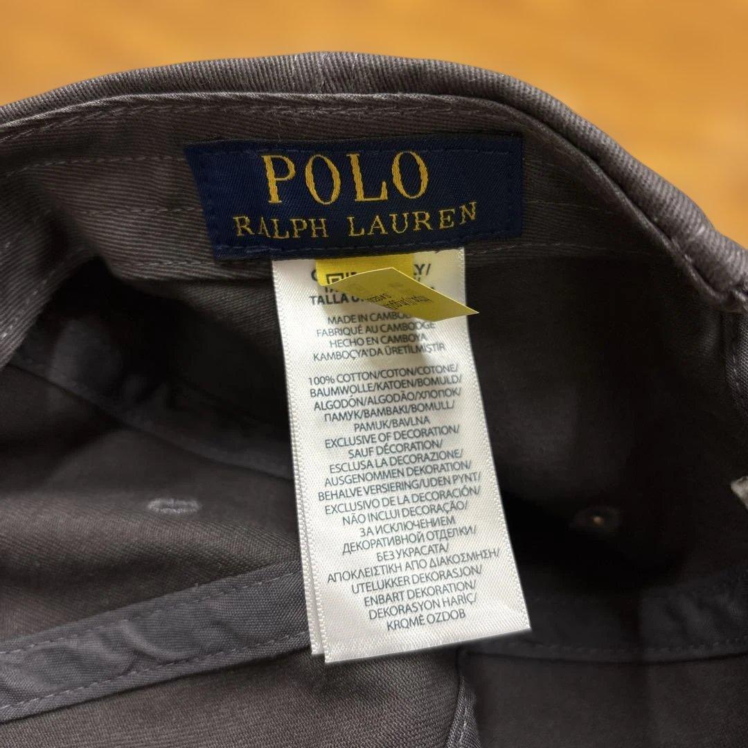新品未使用タグ付　POLO RALPH LAUREN チャコールグレー　キャップ