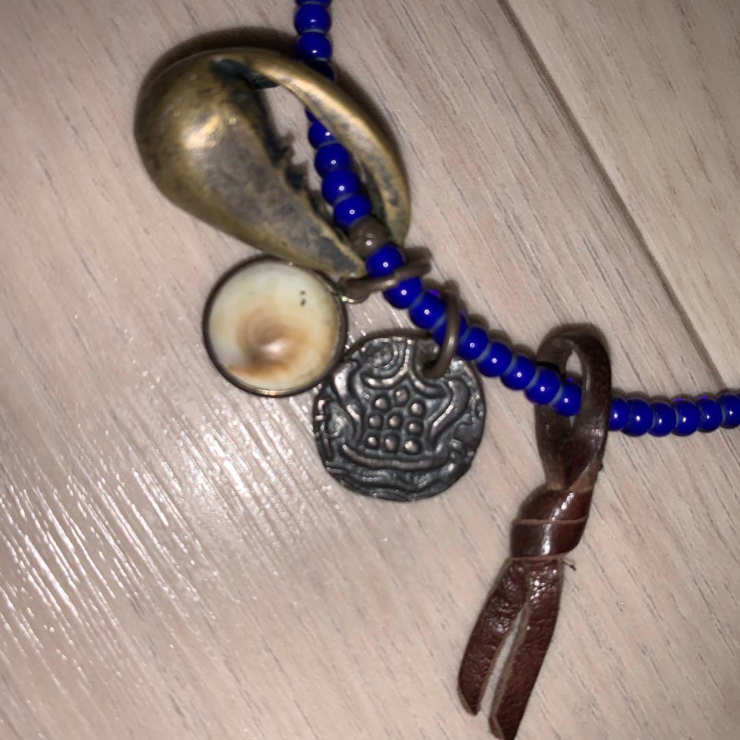 m cohen ビーズネックレス 925 blue ジョニーデップ