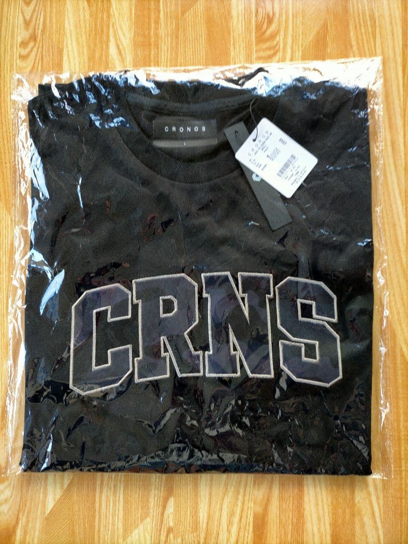 CRNS ロゴ入り 黒 ノースリーブタンクトップ