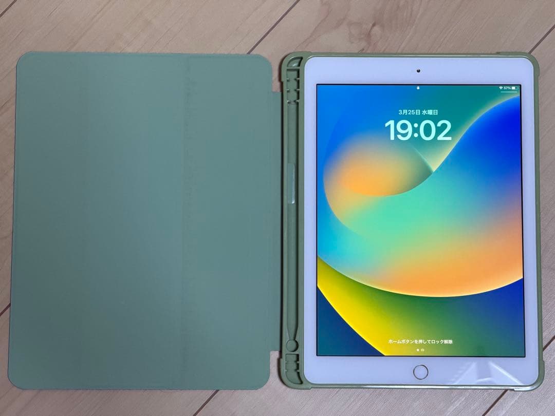 iPad 本体(第5世代)充電器・USBケーブル・ケース付き　箱あり