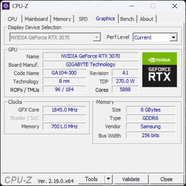 【中古】AORUS GeForce RTX 3070 MASTER 8G