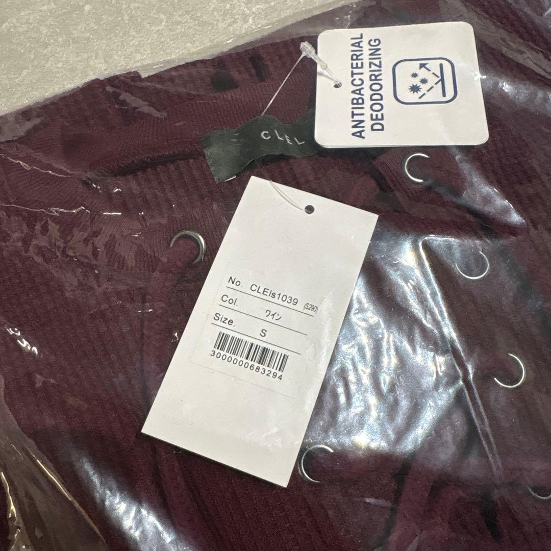 【CLEL】ファンクショナリー サーマルレースアップTシャツ(ロンT) ワイン