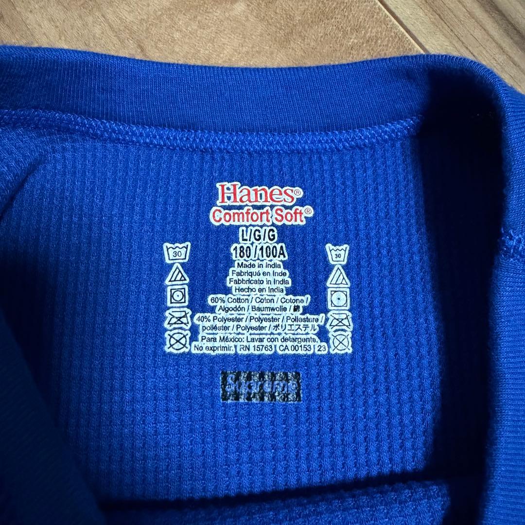 Supreme / Hanes Bones Thermal Crew 骨サーマル