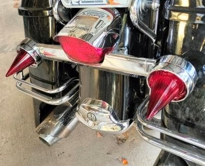 赤 ハーレー ツーリング ウィンカー レンズ ロケット 2個 FLSTC