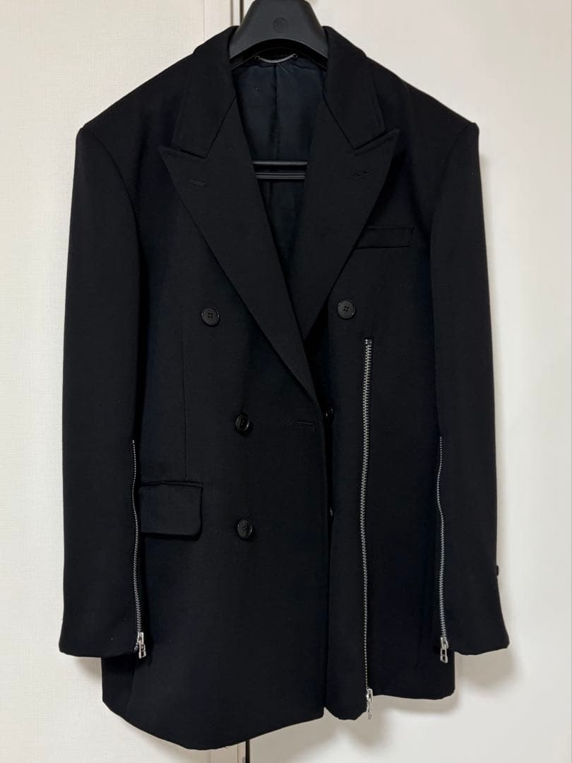 サリバン 20SS WOOL DOUBLE ZIPPED JACKET 46
