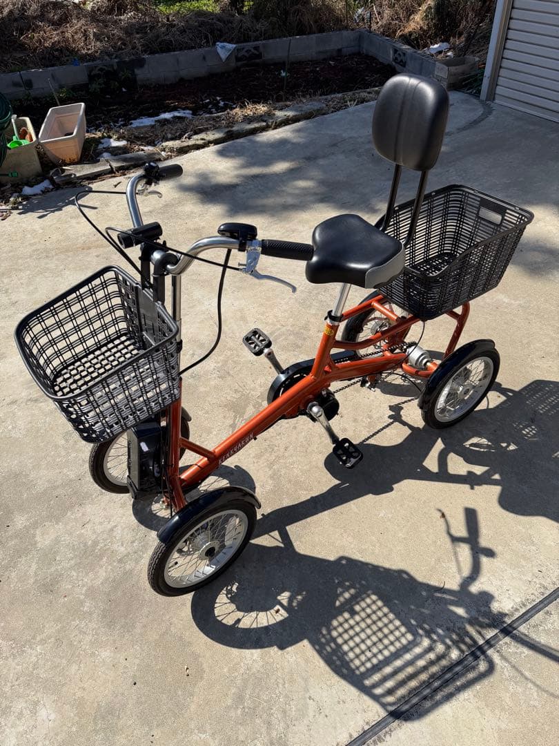 KENHYAKUN 電動アシスト三輪車 オレンジ
