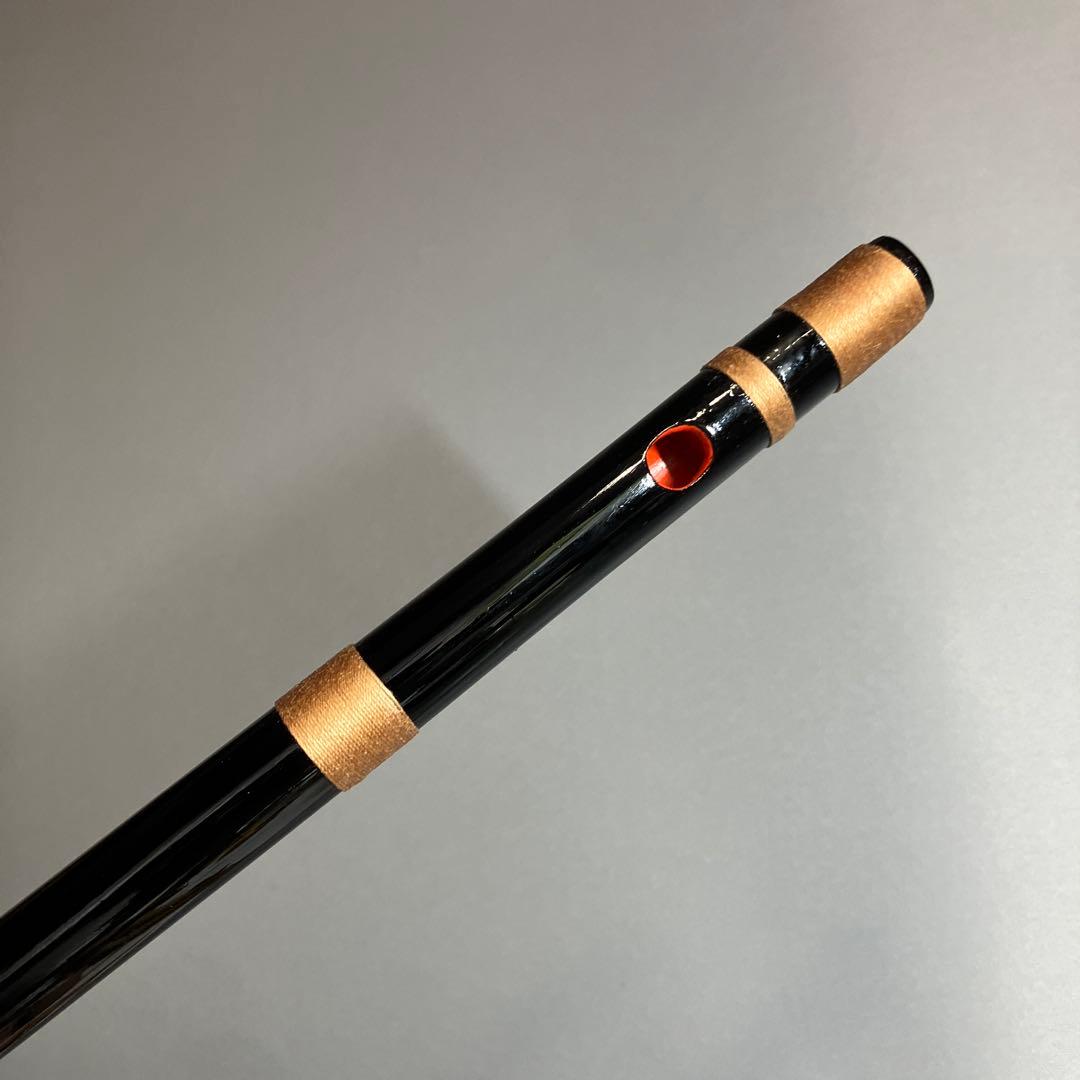 篠笛 四本調子G#管　CMR4-36 唄物　ドレミ調　天地糸巻 竹笛　黒塗