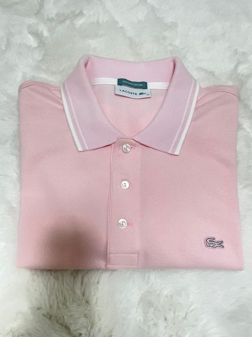 LACOSTE for SNIDEL クロップド丈ポロシャツ　ピンク