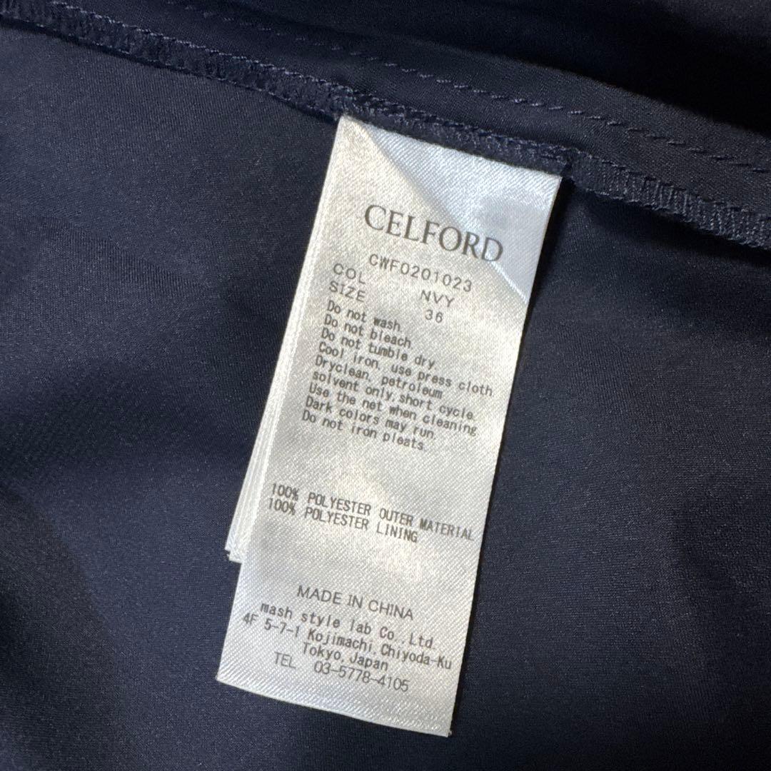 CELFORD ボウタイレースワンピース　ネイビー　36
