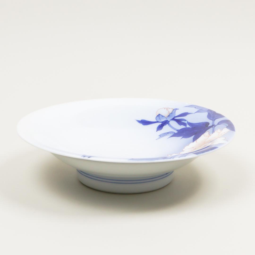 香蘭社 牡丹文高台皿 22cm