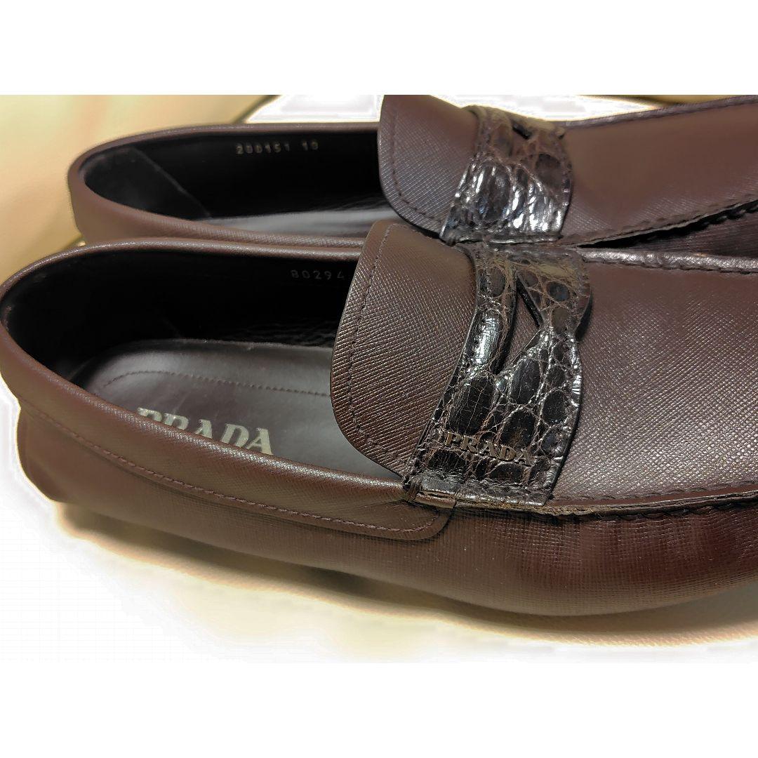 【クリーニング済】PRADA ドライビングシューズ (ロゴプレート)