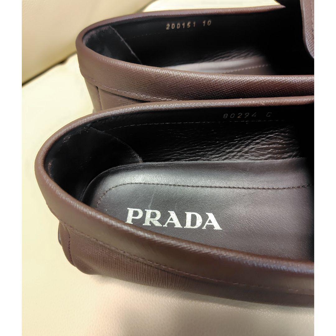 【クリーニング済】PRADA ドライビングシューズ (ロゴプレート)