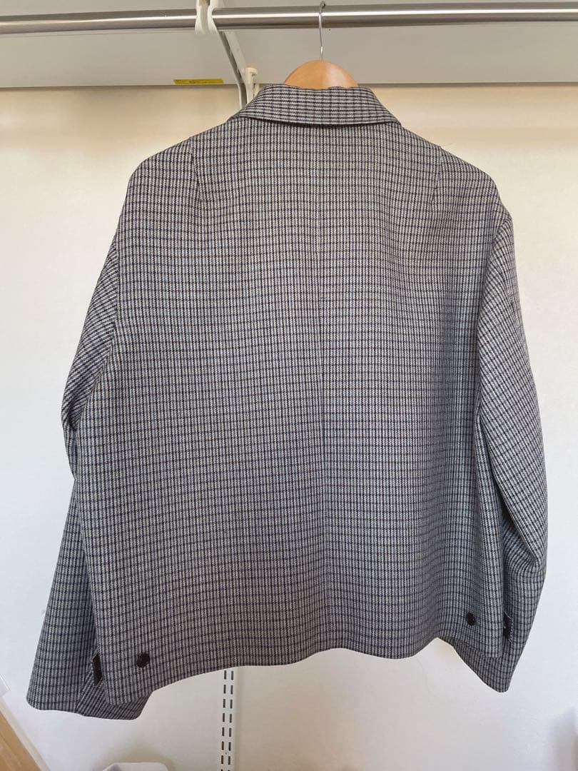 ジャケット・アウター AURALEE DOUBLE FACE CHECK ZIP BLOUSON