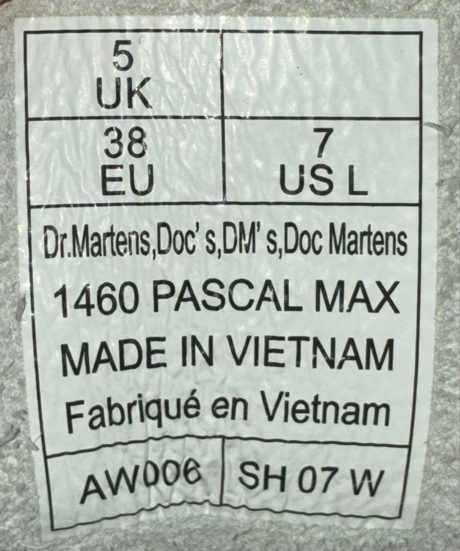 24cm 美品 Dr.Martens 1460 PASCAL MAX jadon