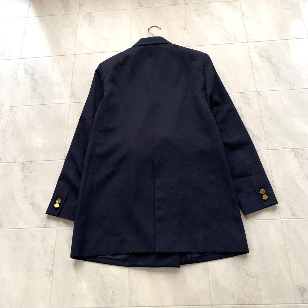 美品♡ノーブル ピークドロングジャケット ダブル 金ボタン ネイビー 38